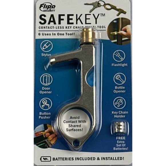 Buy 1, Get 2 Free LED Key Chain Multi-Tool – Stylus, Flashlight, Extra Batteries - Picture 5 of 9